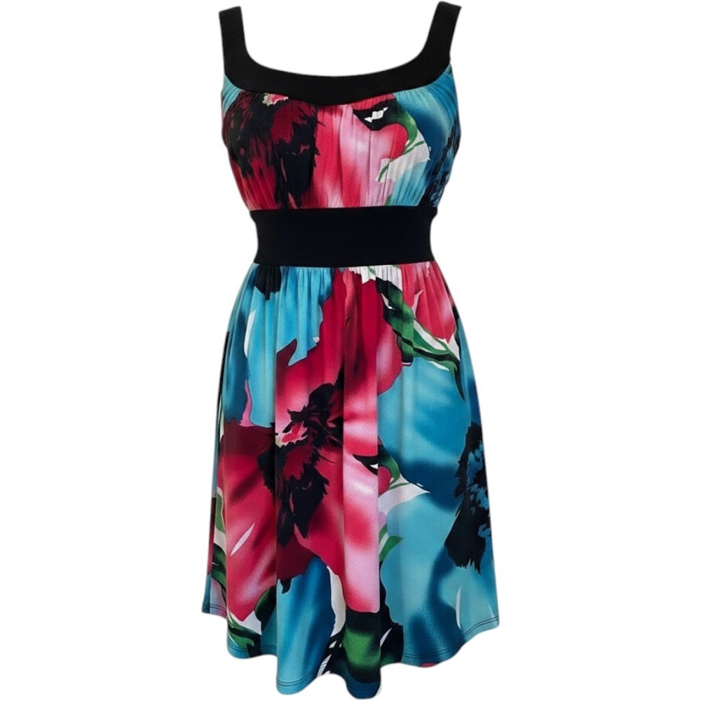 Vintage Y2K Floral Tie Back Empire Babydoll Dress Size S Love Tease